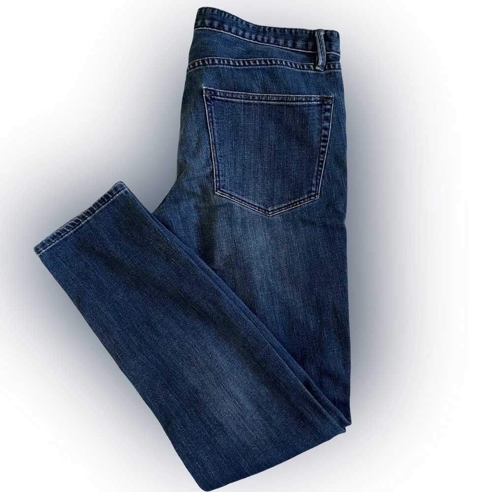 Madewell Womens Skinny Skinny Jeans Blue Whiskered Medium Wash Mid Rise Denim 31